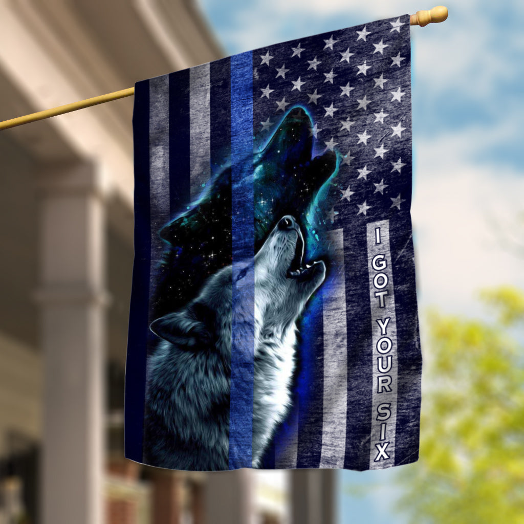 I Got Your Six - Independence Day Police Officer House Flag