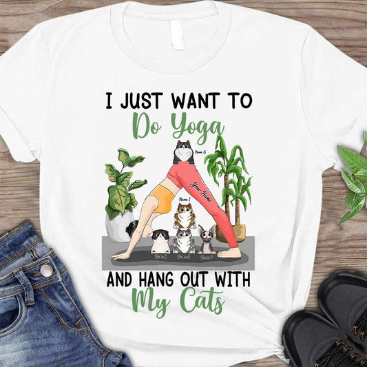 I Just Want To Hang Out With My Cats Personalized T-shirt And Hoodie