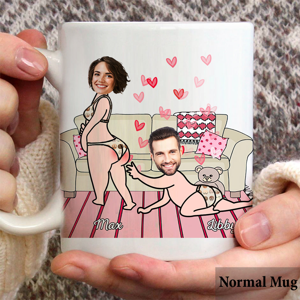 I Just Want To Touch Your Butt - Personalized Couple Mug