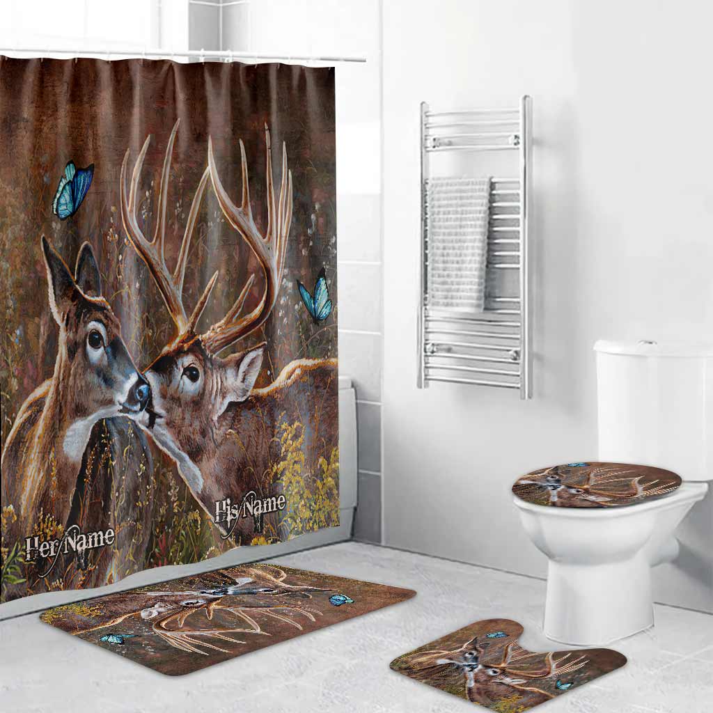 You And Me We Got This - Personalized Hunting Bathroom Curtain & Mats Set