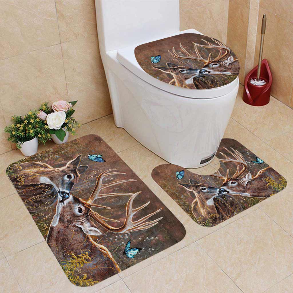 You And Me We Got This - Personalized Hunting Bathroom Curtain & Mats Set