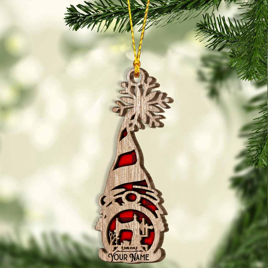 Love Sewing - Personalized Christmas Sewing Layered Wood Ornament