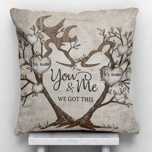 You And Me We Got This - Personalized Couple Hunting Throw Pillow