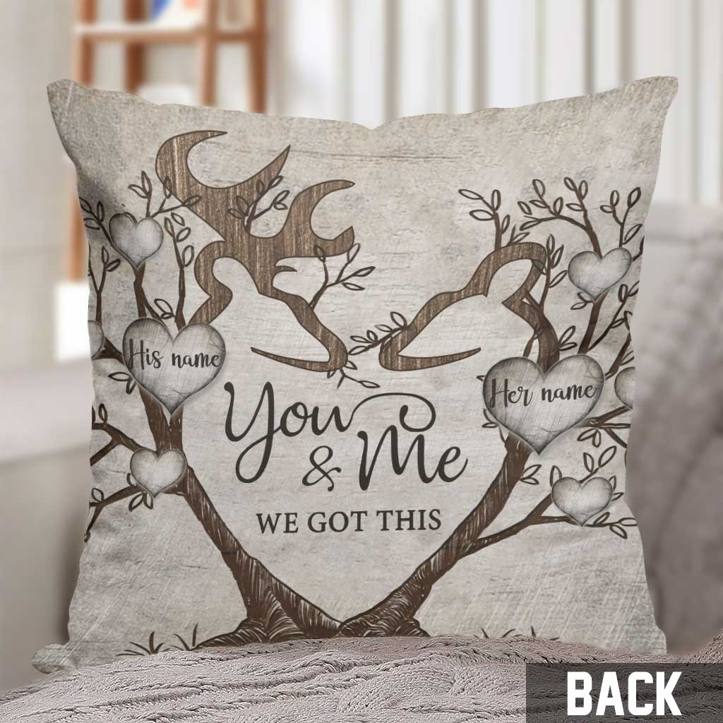 You And Me We Got This - Personalized Couple Hunting Throw Pillow
