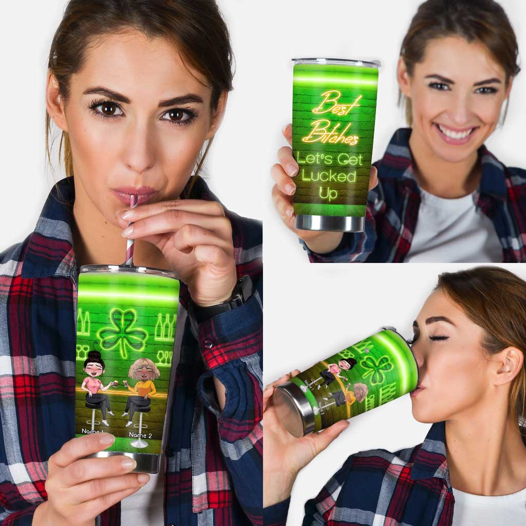 Let's Get Lucked Up - Personalized Patrick's Day Bestie Tumbler