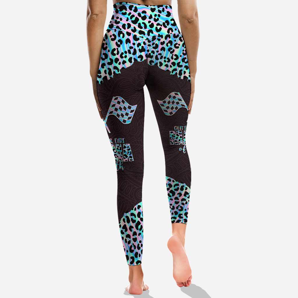 Glitter And Dirt - Personalized Racing Hoodie and Leggings