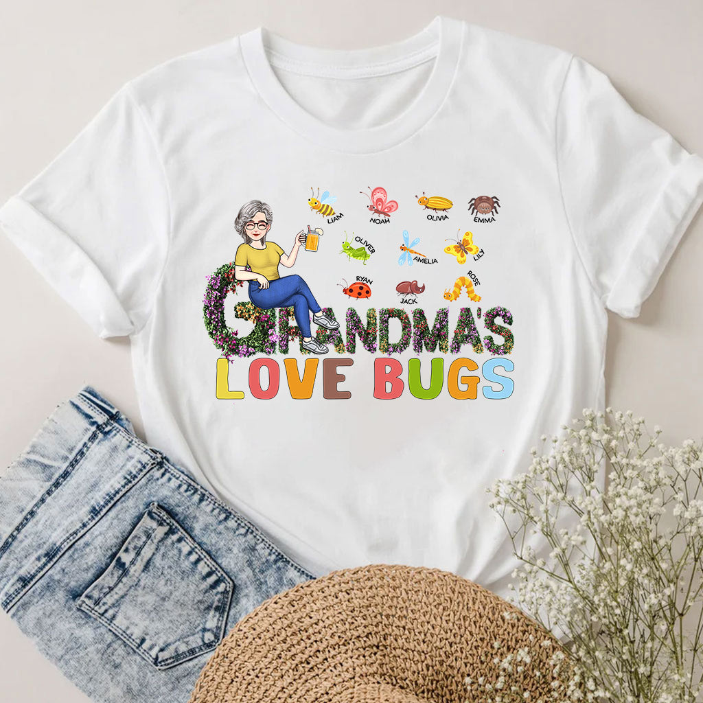 Grandma's Love Bugs - Personalized Mother's Day Grandma T-shirt and Hoodie