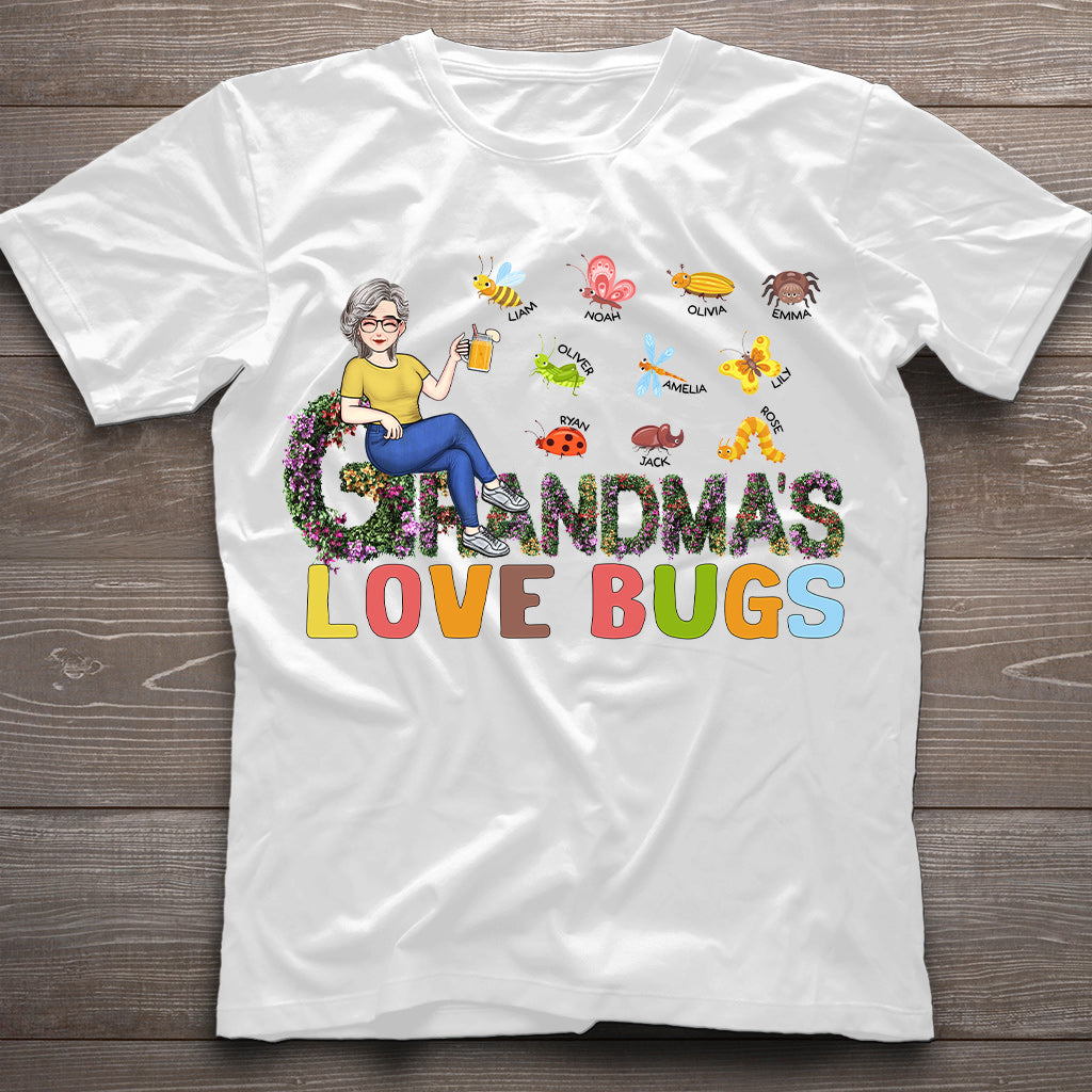 Grandma's Love Bugs - Personalized Mother's Day Grandma T-shirt and Hoodie