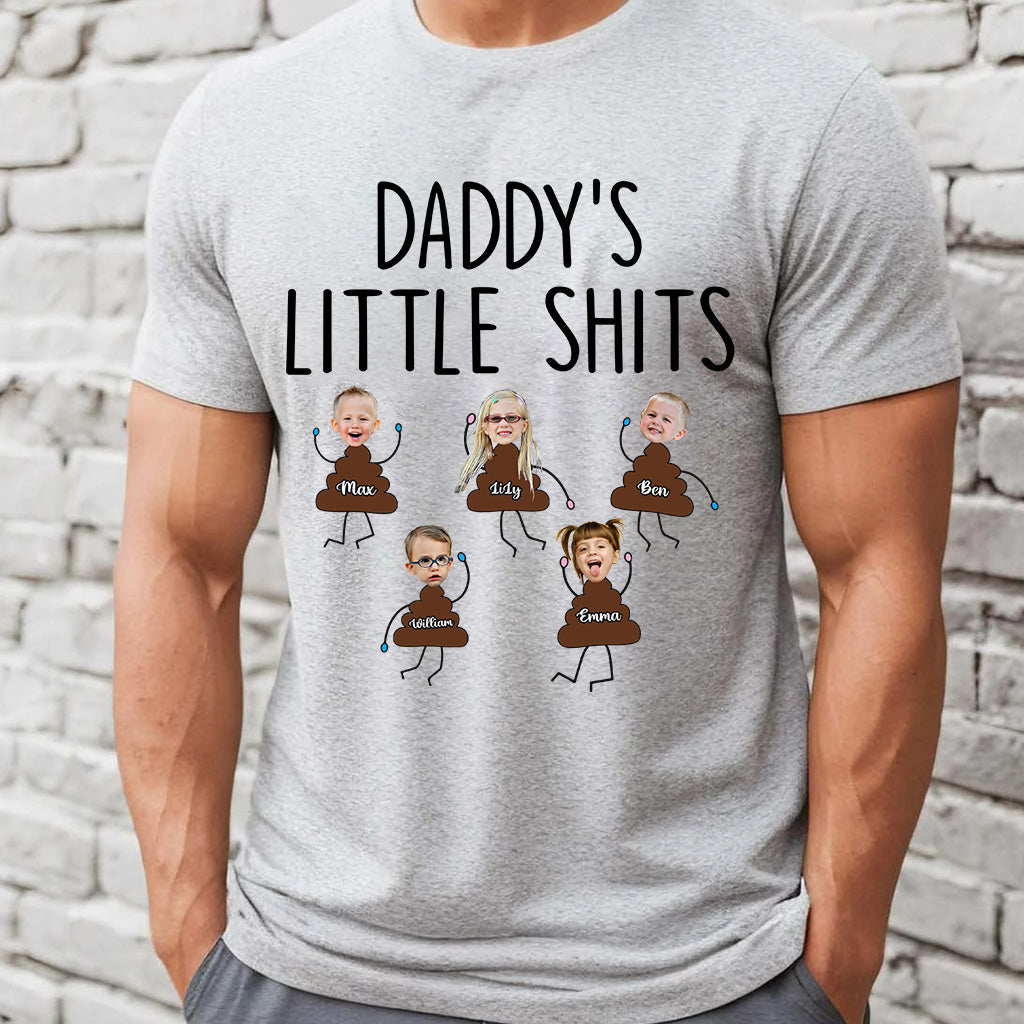 Daddy's Little Shits - Personalized Father's Day Father T-shirt and Hoodie