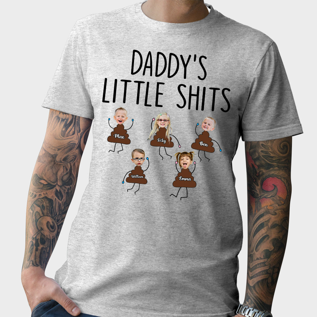 Daddy's Little Shits - Personalized Father's Day Father T-shirt and Hoodie