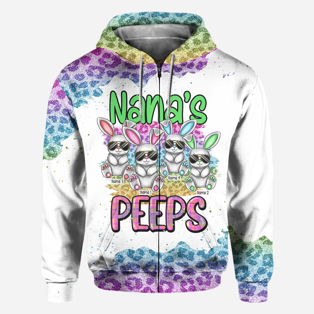 Grandma's Peeps - Personalized Mother's Day Easter Day Grandma All Over T-shirt and Hoodie