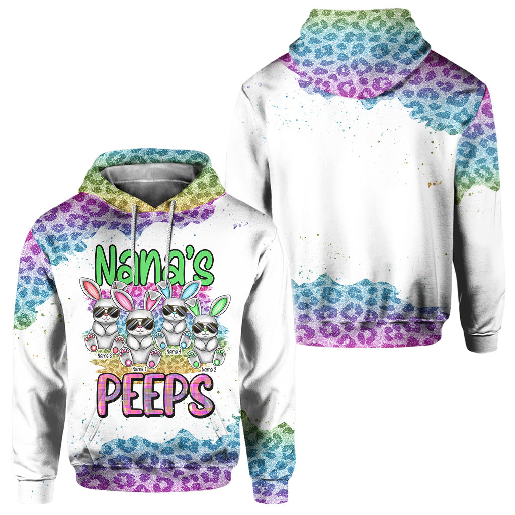 Grandma's Peeps - Personalized Mother's Day Easter Day Grandma All Over T-shirt and Hoodie