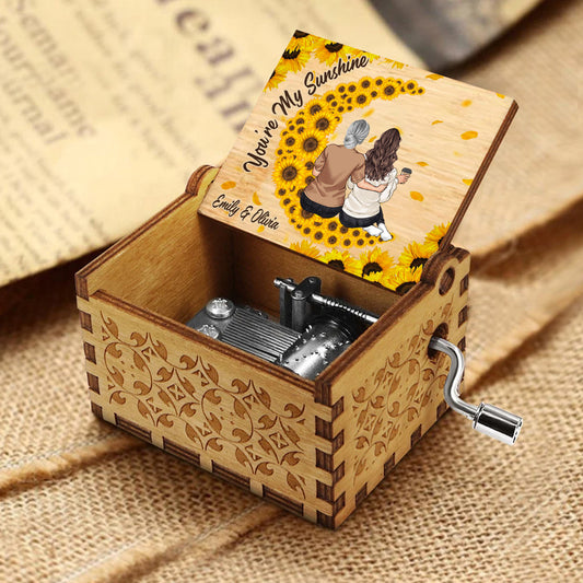You Are My Sunshine - Personalized Mother's Day Mother Hand Crank Music Box
