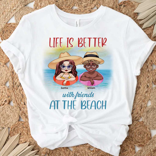 Boozing With My Beaches - Personalized Sea Lover T-shirt and Hoodie