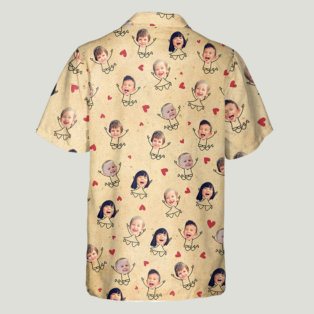 Dear Dad Great Job - Personalized Father Hawaiian Shirt