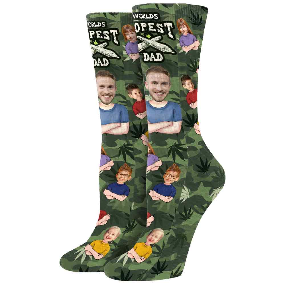 World's Dopest Dad - Personalized Weed Socks