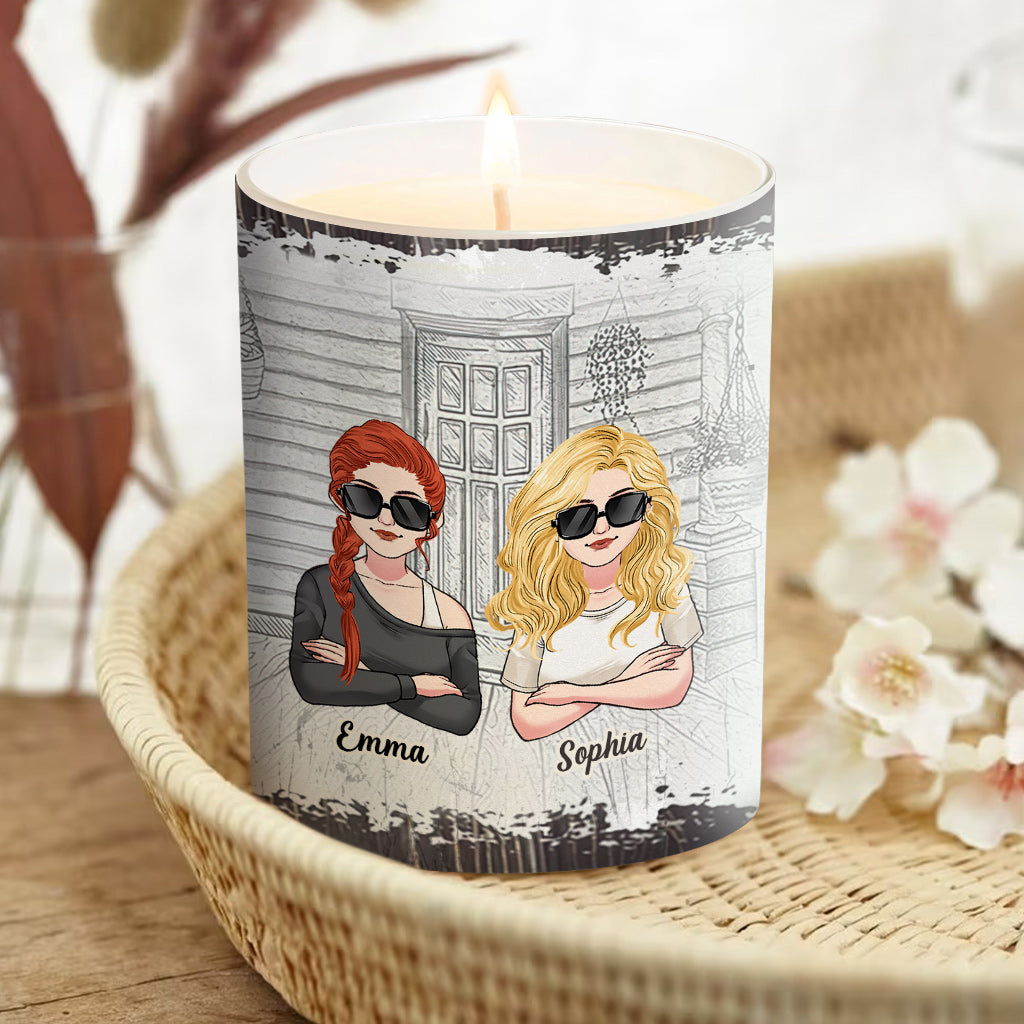 God Makes Us Best Friend - Personalized Bestie Candle With Wooden Lid