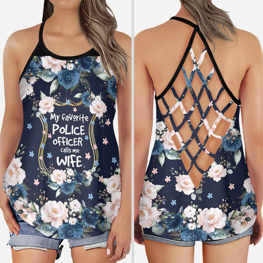 My Favorite Police Officer Cross Tank Top
