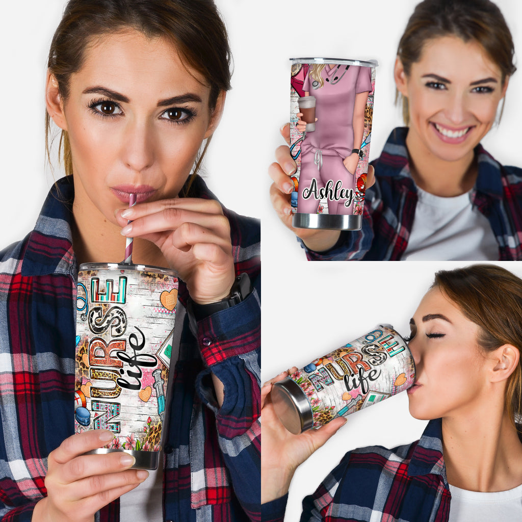 Western Nurse Pink Leopard - Personalized Nurse Tumbler