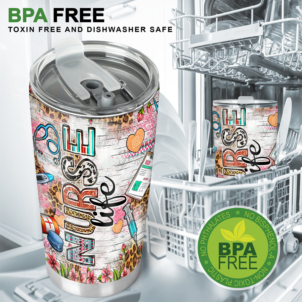 Western Nurse Pink Leopard - Personalized Nurse Tumbler