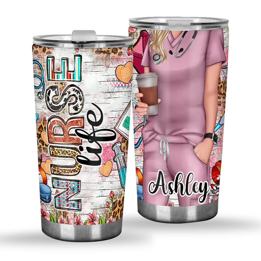 Western Nurse Pink Leopard - Personalized Nurse Tumbler