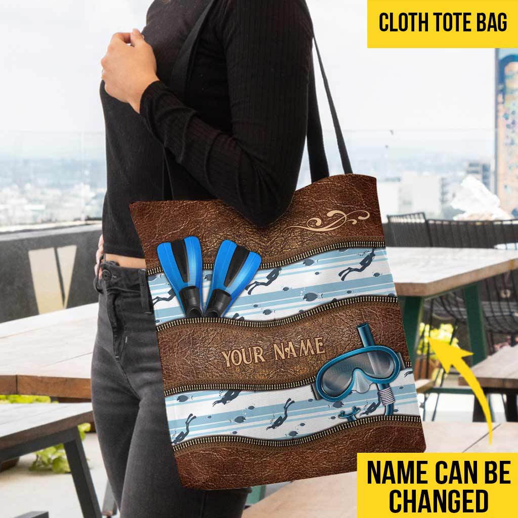 Love Scuba Diving Personalized Tote Bag