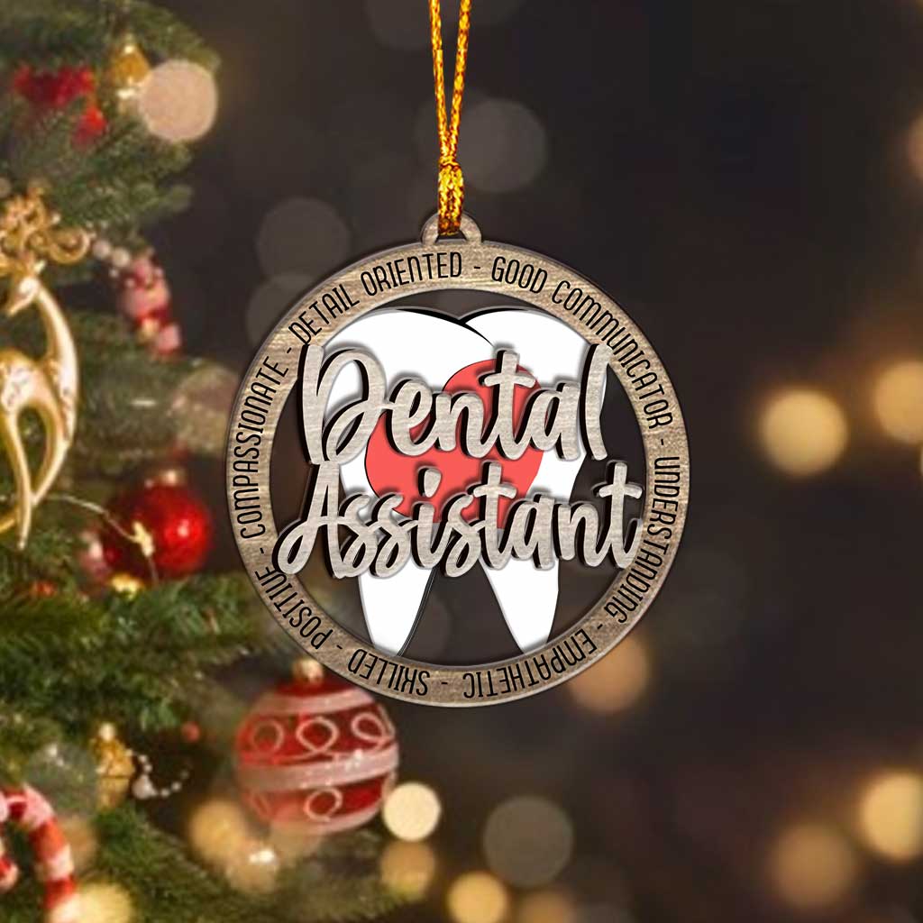 Dental Worker Appreciation - Personalized Christmas Dentist Layered Wood Ornament