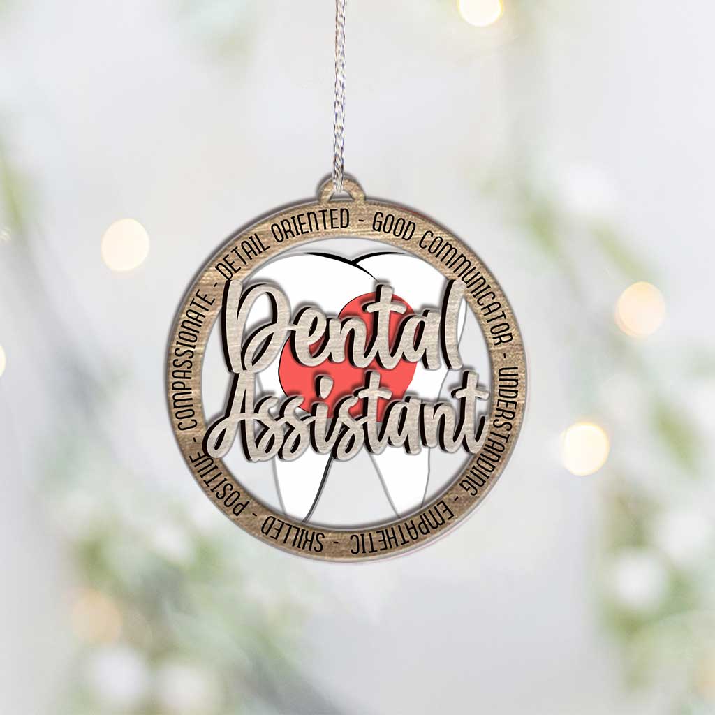 Dental Worker Appreciation - Personalized Christmas Dentist Layered Wood Ornament