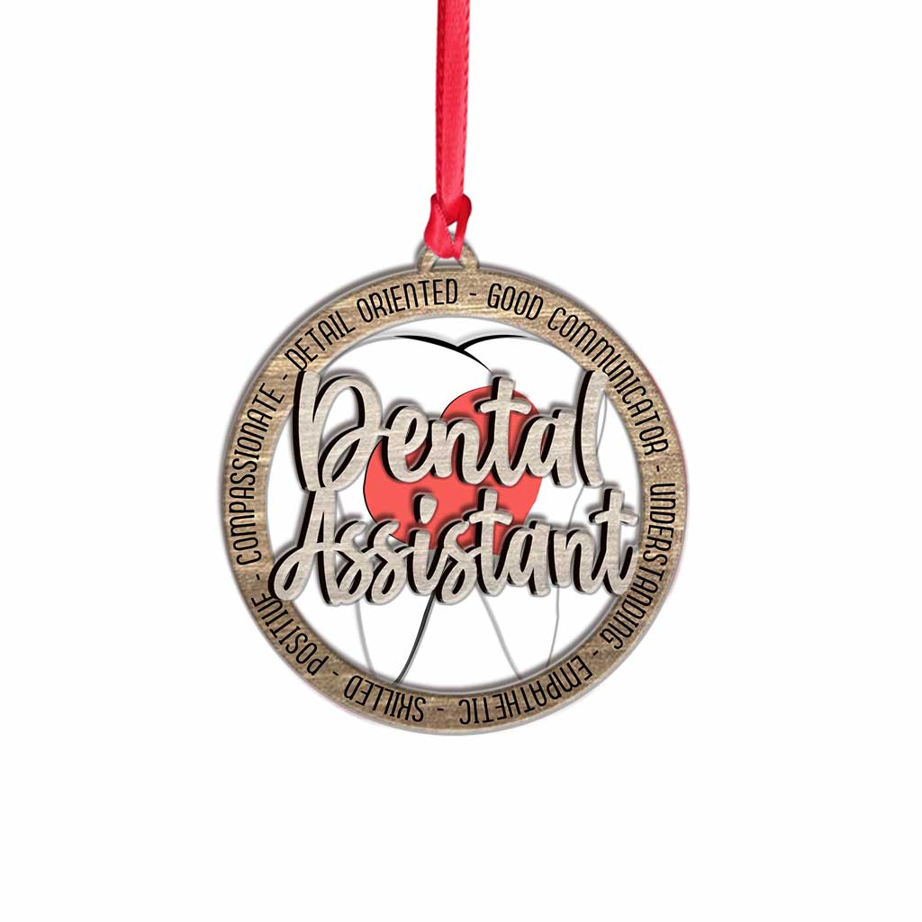 Dental Worker Appreciation - Personalized Christmas Dentist Layered Wood Ornament