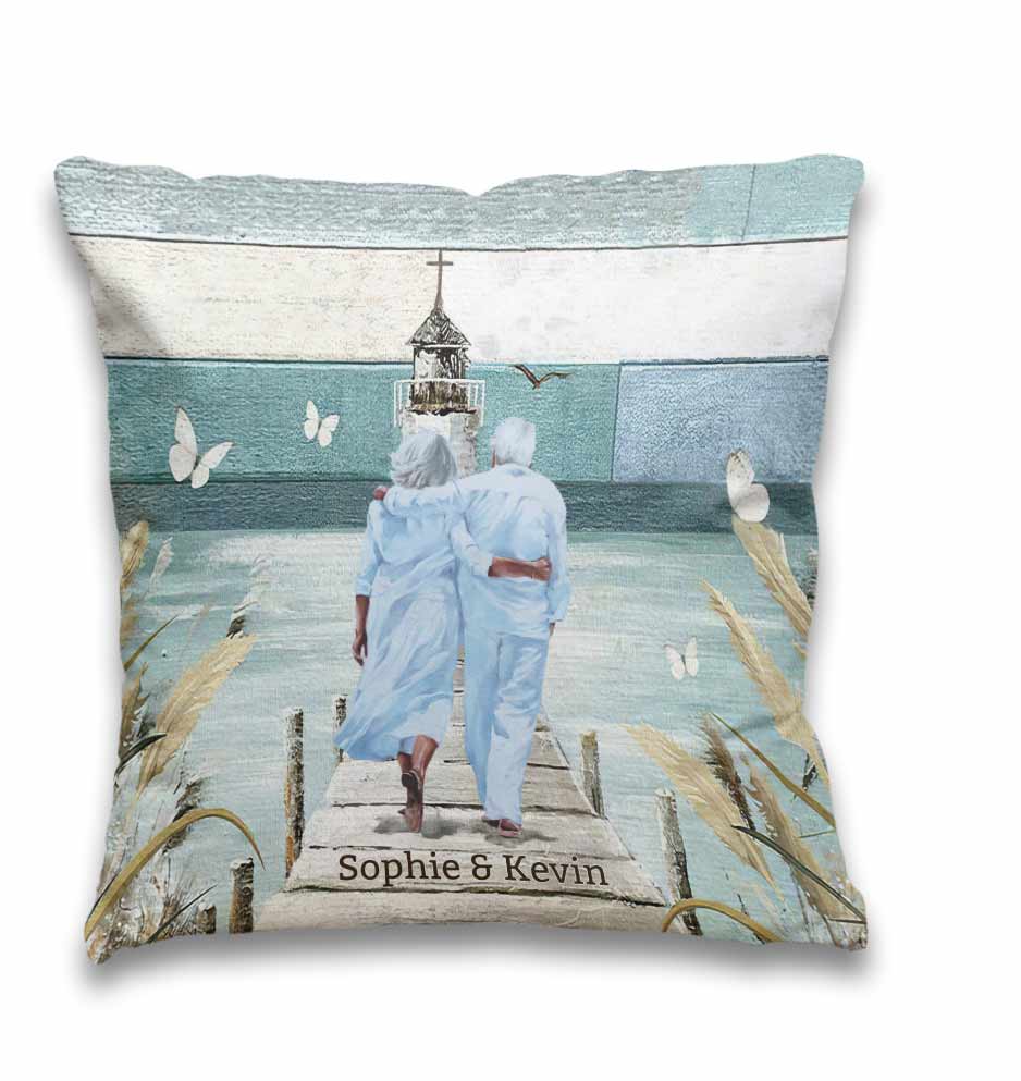 I Love You Forever And Always - Personalized Couple Throw Pillow