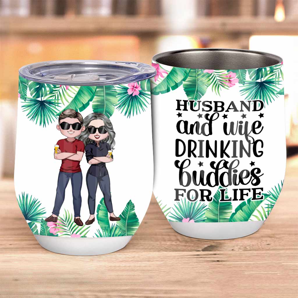 Husband And Wife - Personalized Couple Wine Tumbler