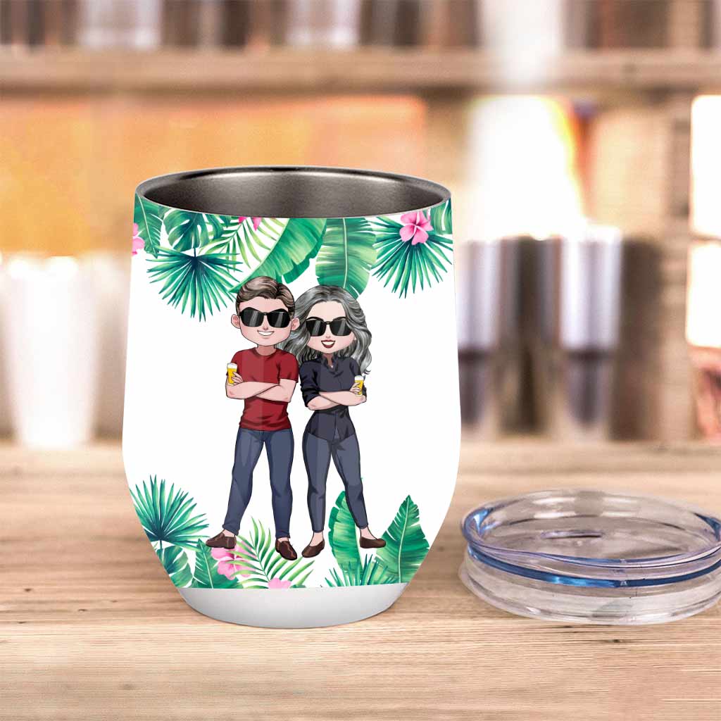 Husband And Wife - Personalized Couple Wine Tumbler