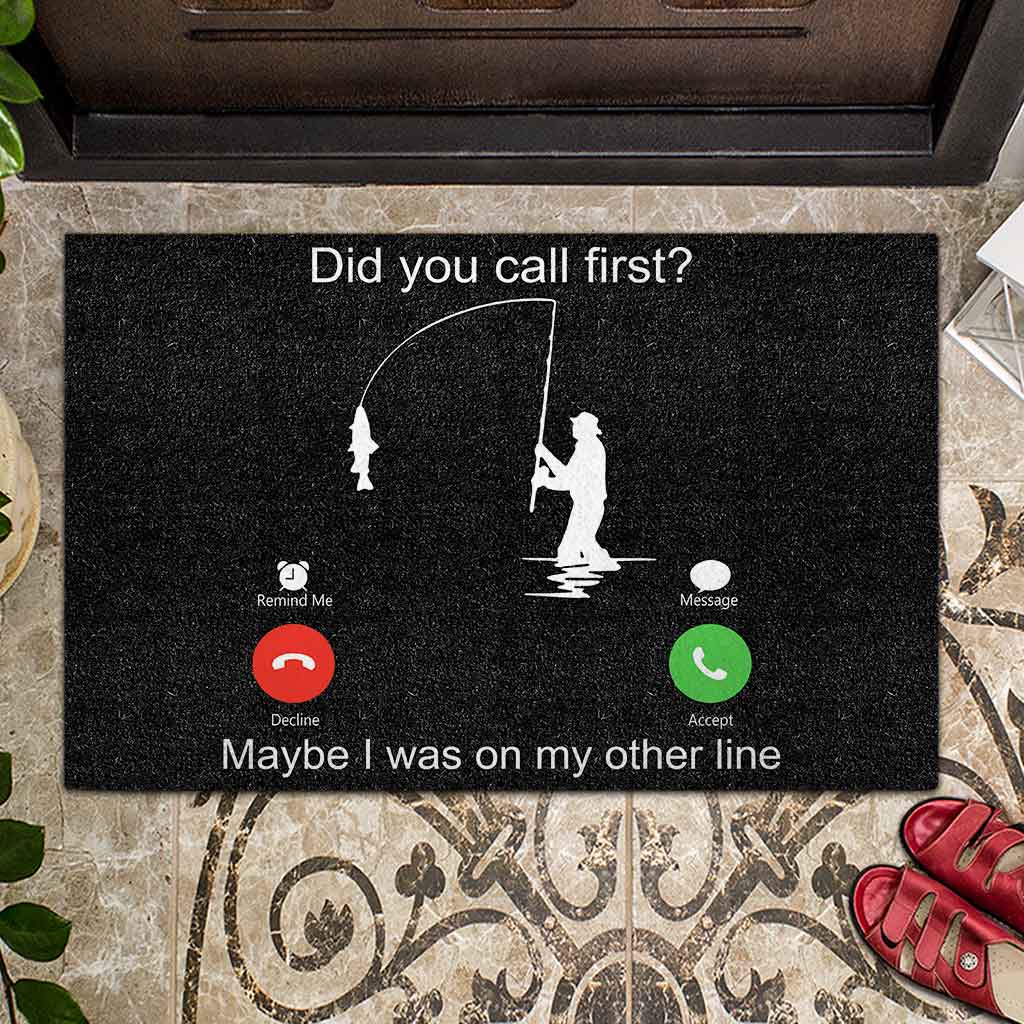 Call First - Fishing Doormat