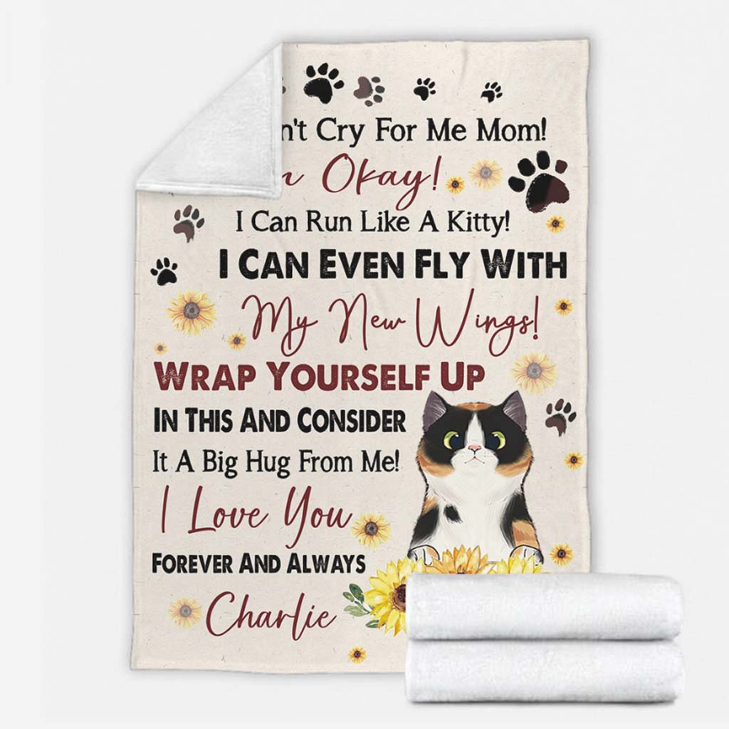 Don't Cry For Me Mom - Personalized Mother's Day Cat Blanket
