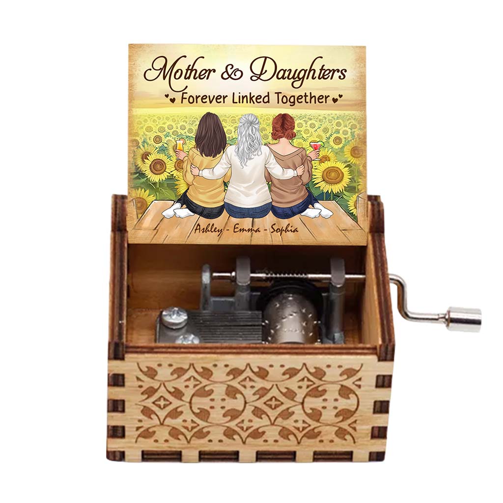 Mother And Daughter - Personalized Mother Hand Crank Music Box