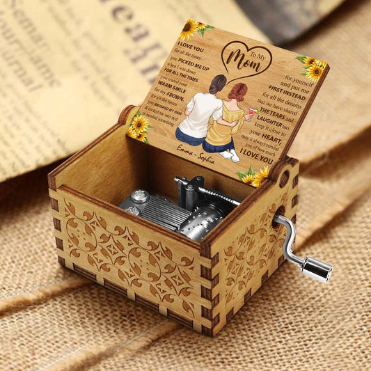 To My Mom - Personalized Mother Hand Crank Music Box