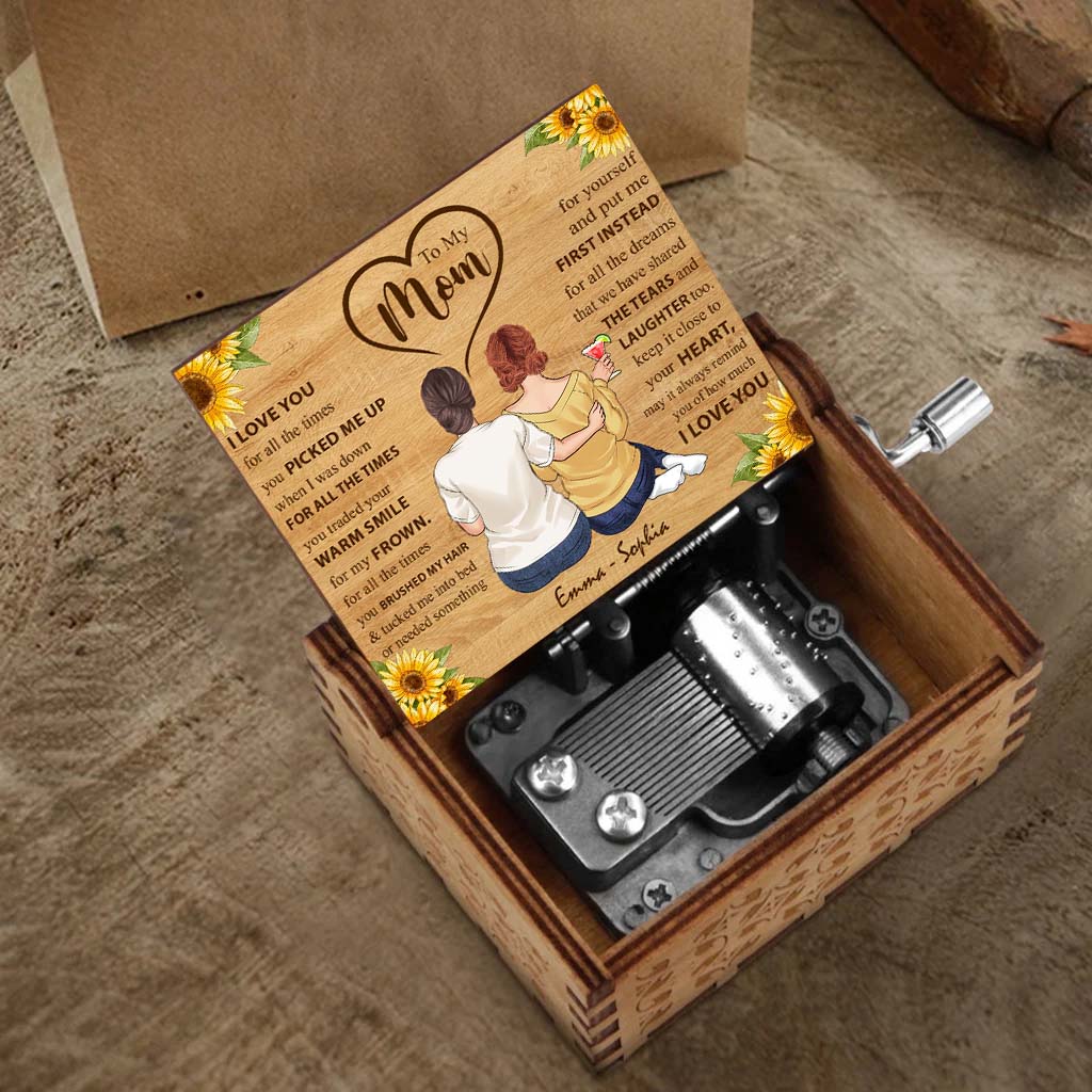 To My Mom - Personalized Mother Hand Crank Music Box
