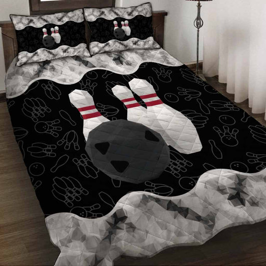 Love Bowling Quilt Bed Set