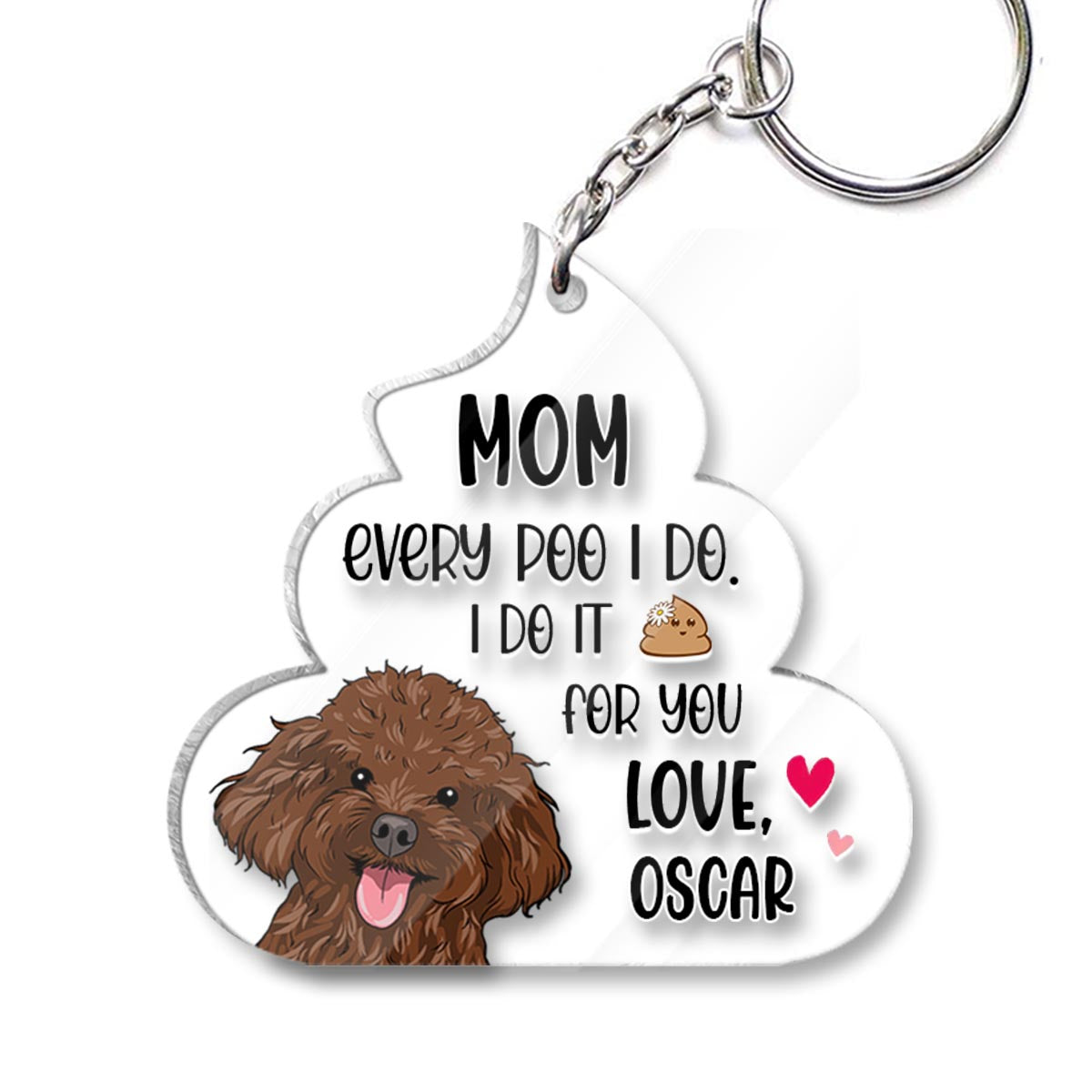 Every Poo I Do For You - Dog gift for dog lover - Personalized Keychain