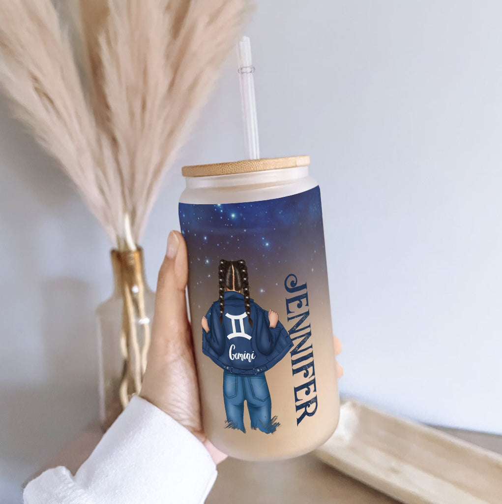 Zodiac Denim - Personalized Horoscope Can Glass