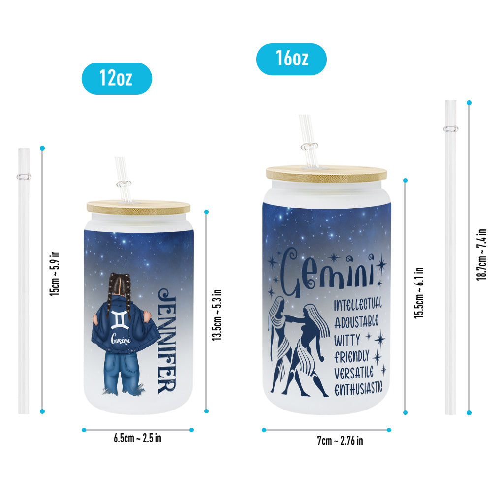 Zodiac Denim - Personalized Horoscope Can Glass