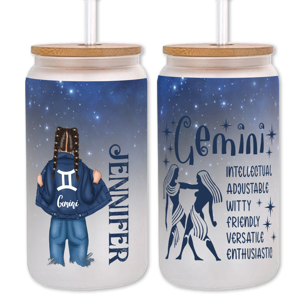 Zodiac Denim - Personalized Horoscope Can Glass