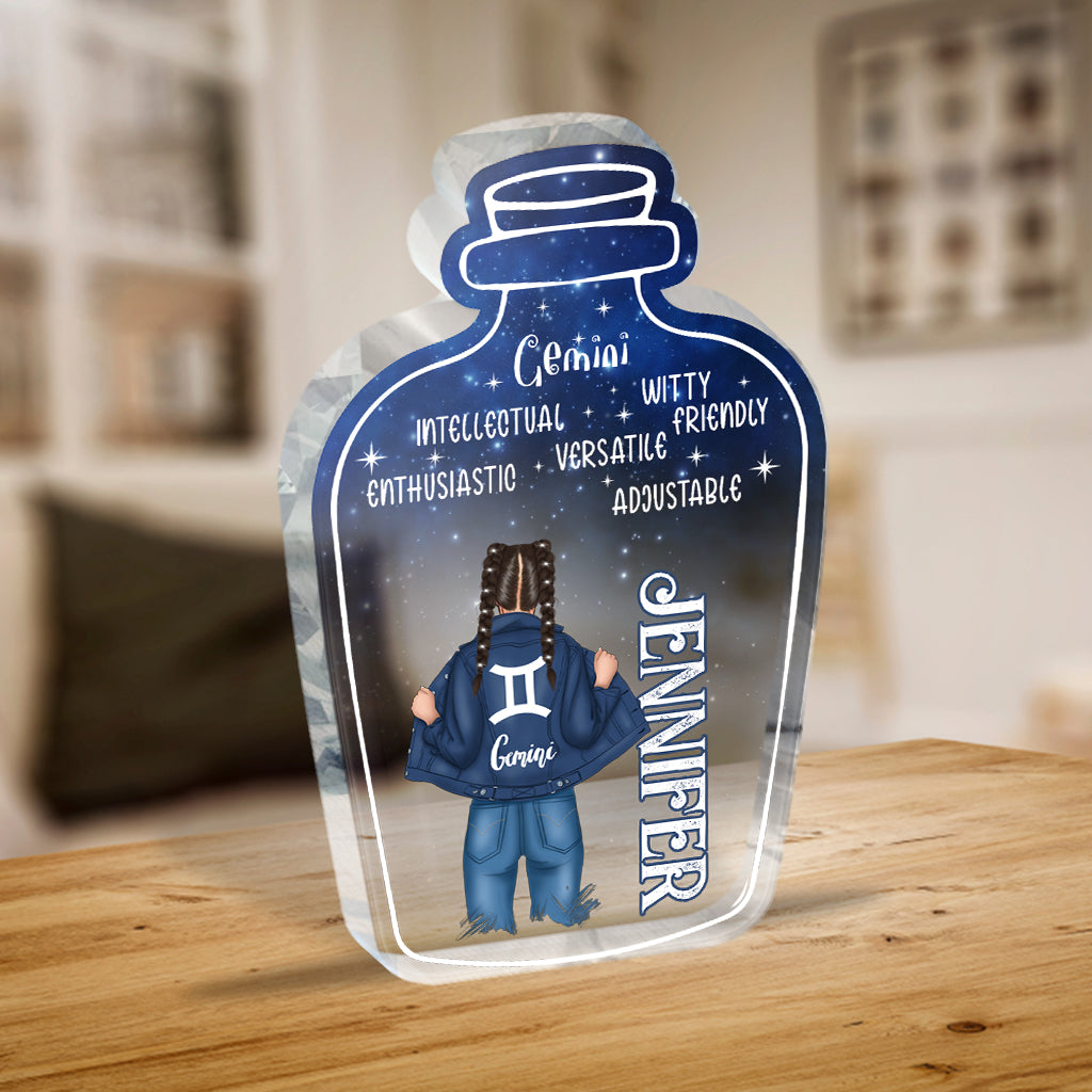 Zodiac Denim - Personalized Horoscope Custom Shaped Acrylic Plaque