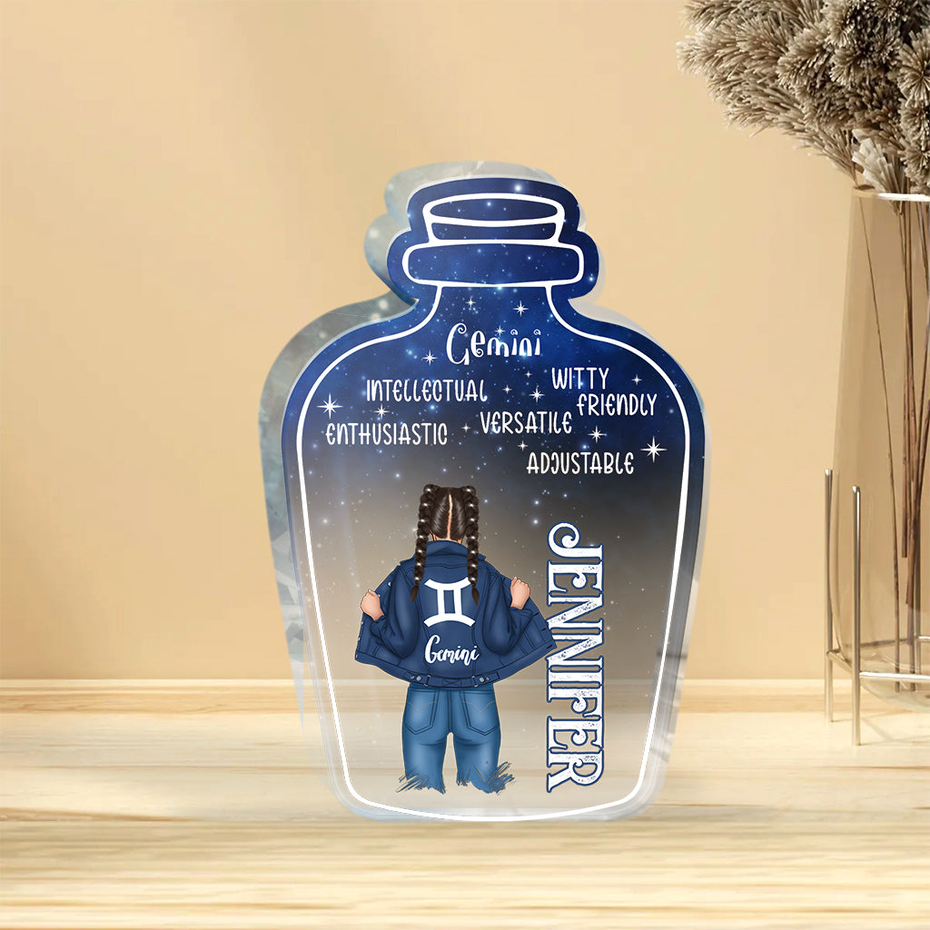 Zodiac Denim - Personalized Horoscope Custom Shaped Acrylic Plaque