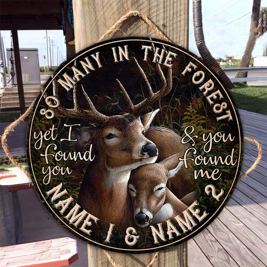 So Many In The Forest Personalized Round Wood Sign