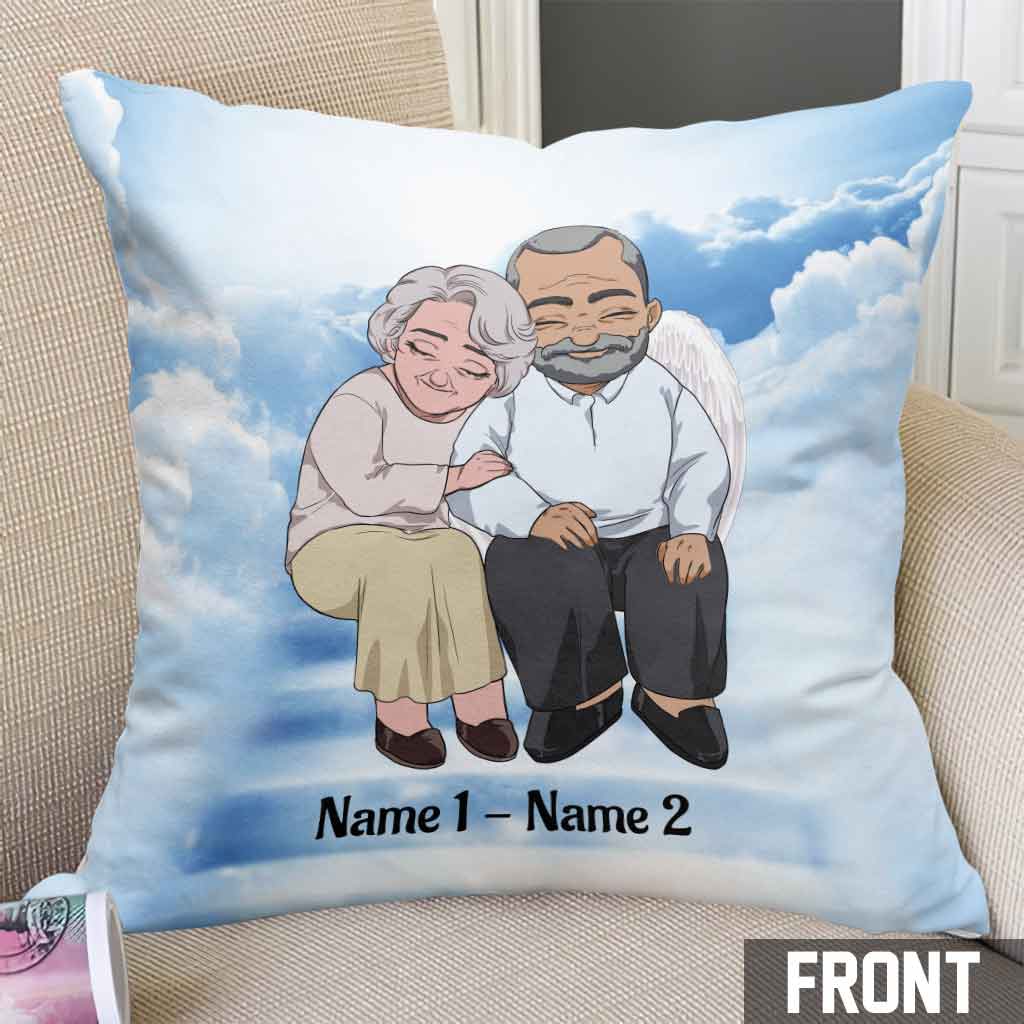 I'm A Proud Wife Memorial - Personalized Couple Throw Pillow