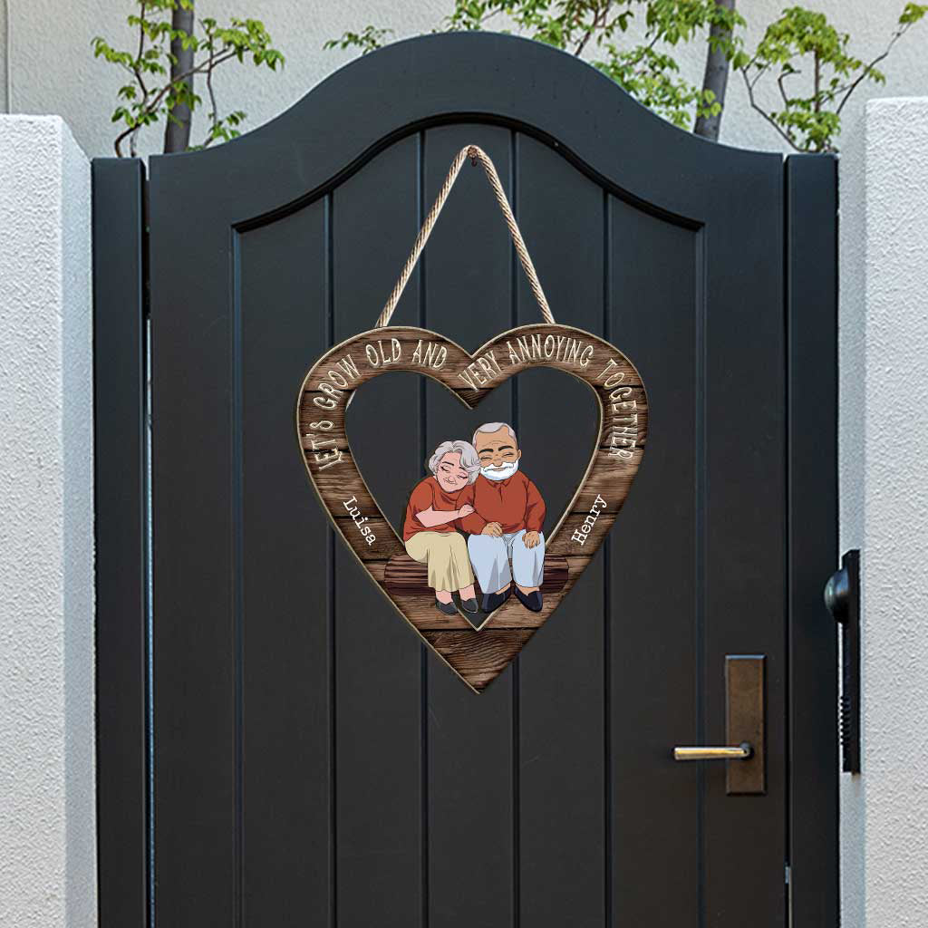 God Blessed The Broken Road - Personalized Couple Wood Sign