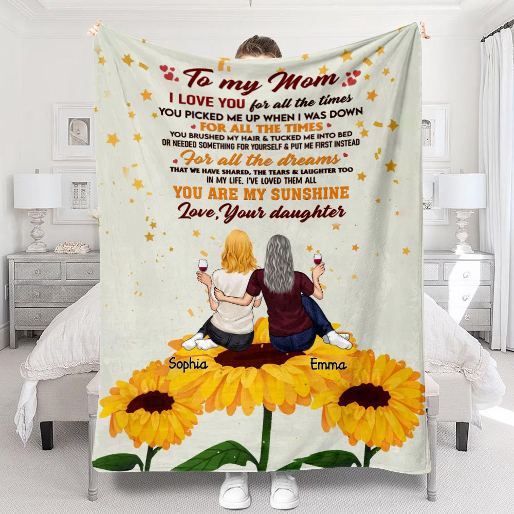 You're My Sunshine - Personalized Mother's day Mother Blanket