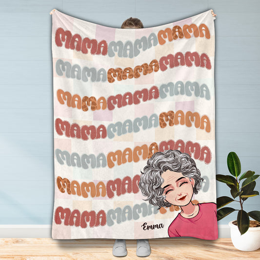 Mama Mama Mama - Personalized Mother's Day Mother Blanket