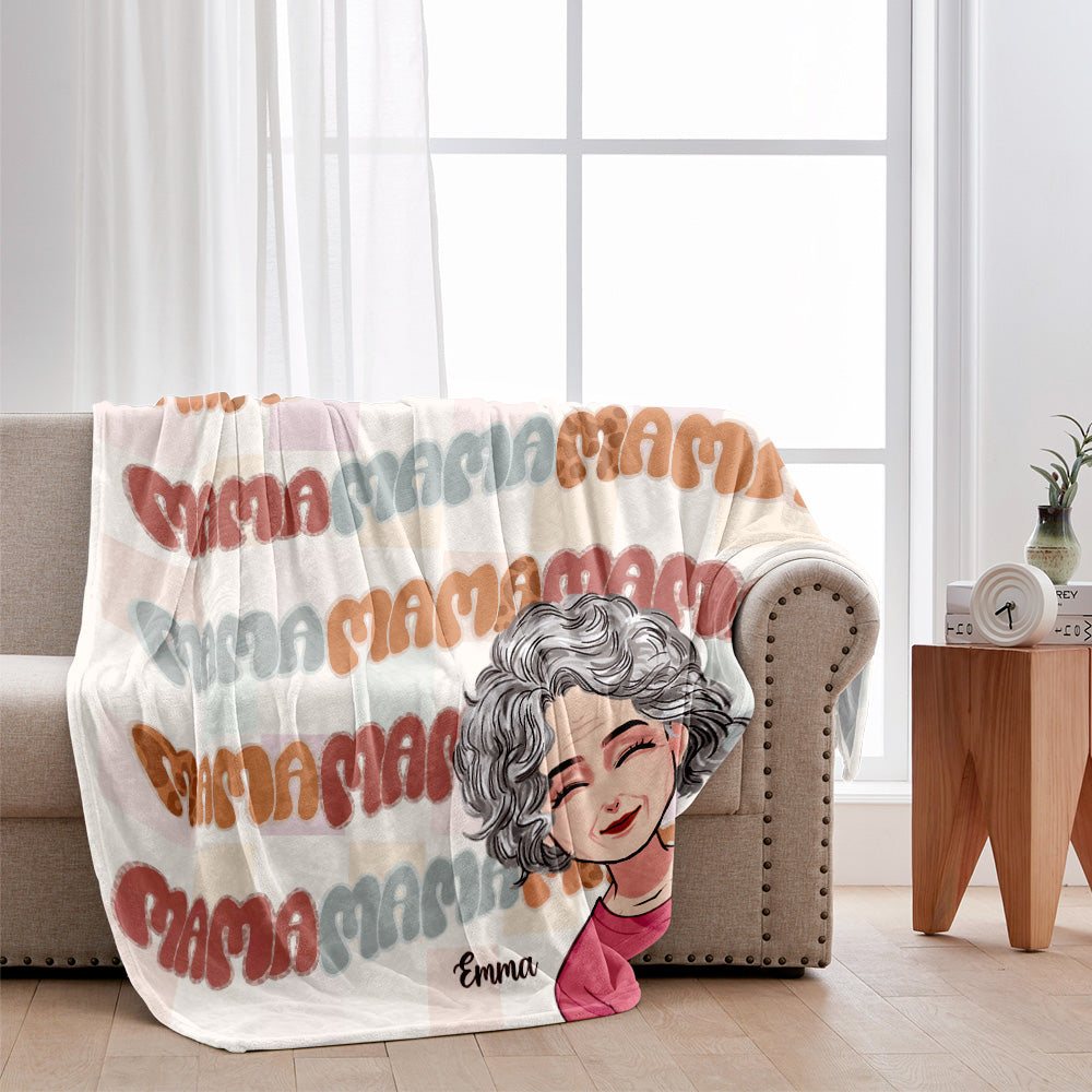 Mama Mama Mama - Personalized Mother's Day Mother Blanket